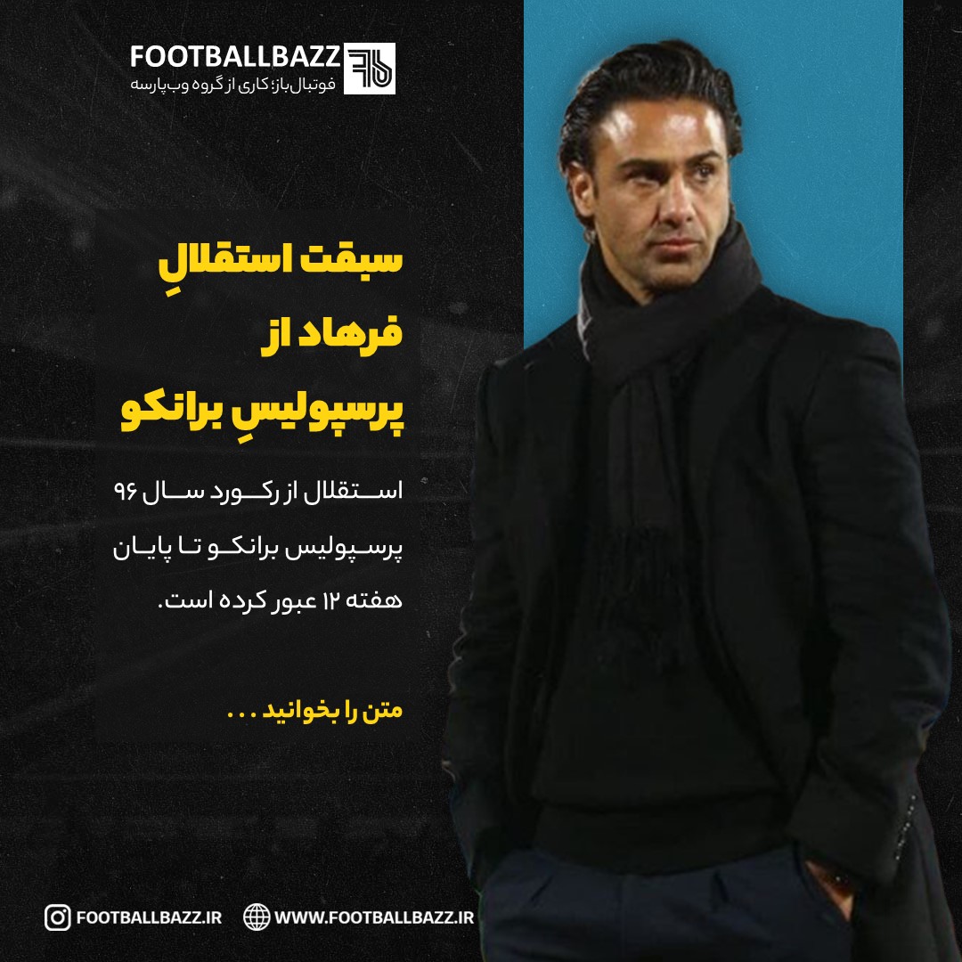 سبقت استقلالِ فرهاد از پرسپولیسِ برانکو